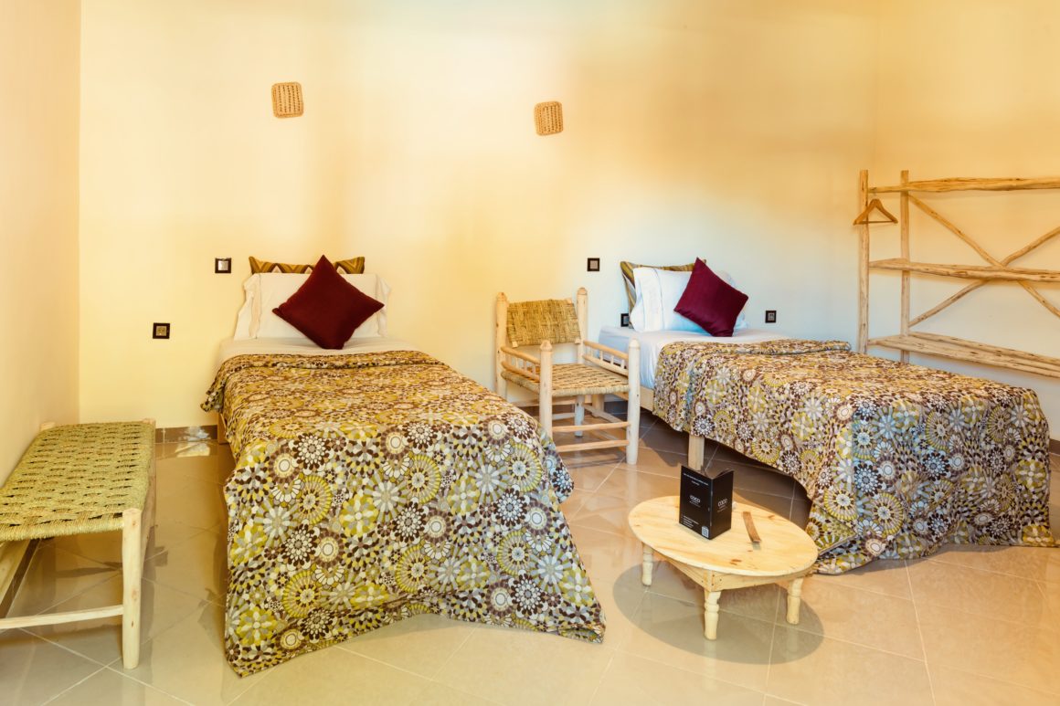 Chambre lits jumeaux, Riad Marrakech, Coco Canel